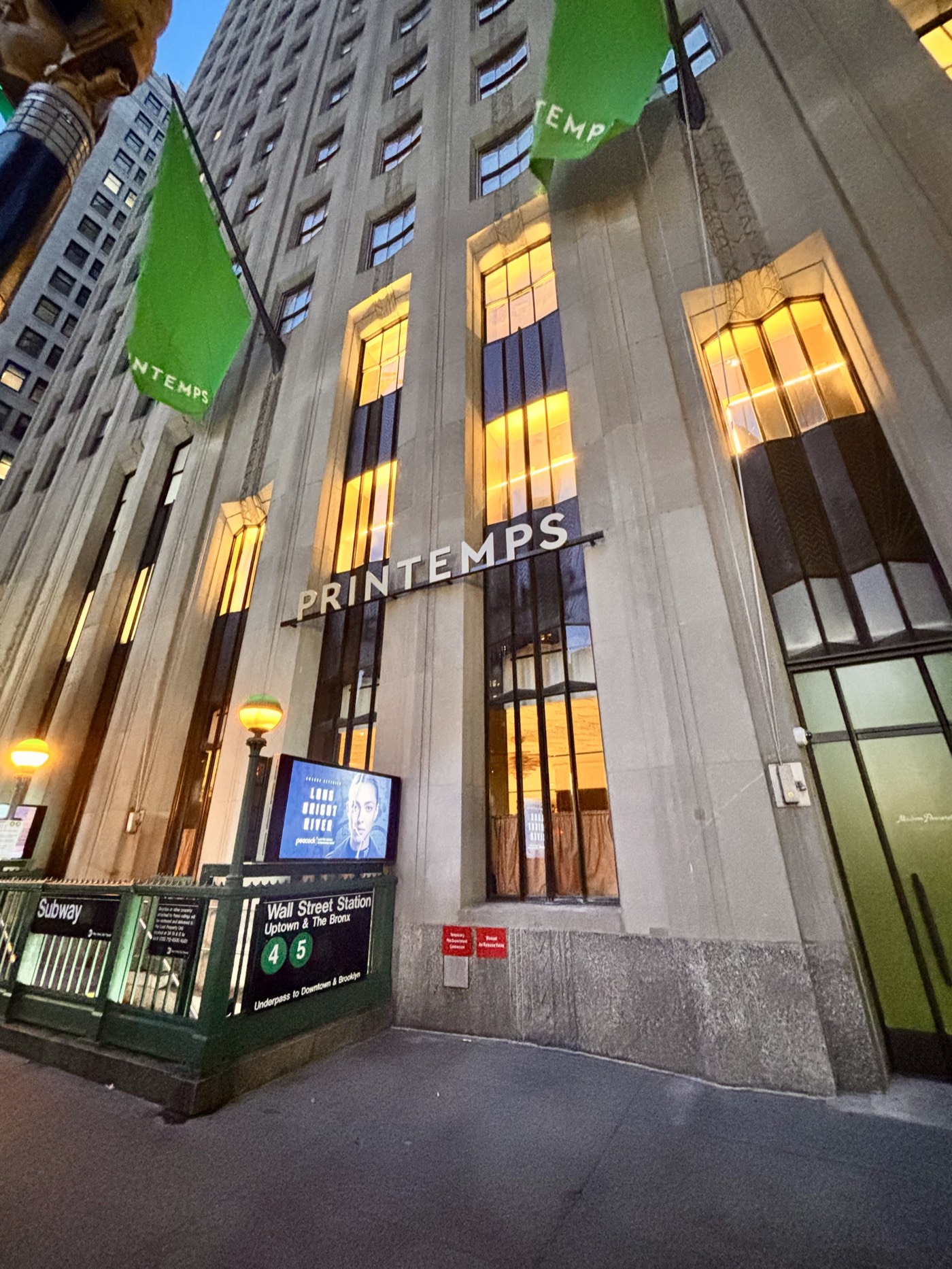 Printemps New York flagship store at 1 Wall Street, lower Manhattan